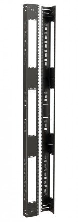 Hyperline CTRM19-TSL-47U-RAL9005 19’’ монтажный профиль высотой 47U широкий усиленный (тип L), с маркировкой юнитов, для шкафов TSR, цвет черный (2 шт. в комплекте)