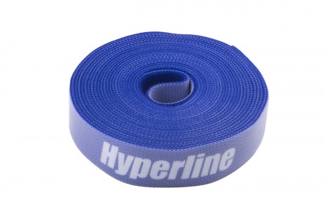 Hyperline WASNR-5x25-BL Лента (липучка) в рулоне, ширина 25 мм, длина 5 м, синяя