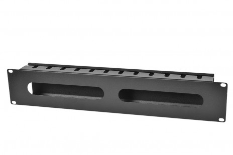 ЦМО ГКЗ-2U-9005 Горизонтальный кабельный органайзер 19" 2U с крышкой, цвет черный