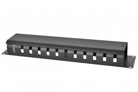 ЦМО ГКЗ-2U-9005 Горизонтальный кабельный органайзер 19" 2U с крышкой, цвет черный - фото 2