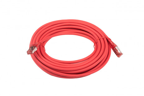 Hyperline PC-LPM-STP-RJ45-RJ45-C5e-10M-LSZH-RD Патч-корд F/UTP, экранированный, Cat.5е (100% Fluke Component Tested), LSZH, 10 м, красный