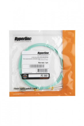 Hyperline FC-D2-503-LC/PR-LC/PR-H-2M-LSZH-AQ Патч-корд волоконно-оптический (шнур) MM 50/125(OM3), LC-LC, duplex, 10G/40G, LSZH, 2 м - фото 5