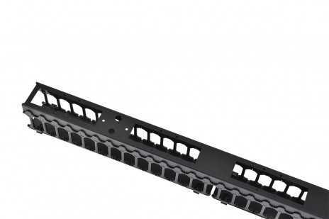 ЦМО ВКО-П-42/48-9005 Вертикальный кабельный органайзер с пластиковыми пальцами 42U для шкафов ШТК-СП, черный - фото 2