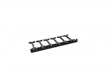 ЦМО ВКО-П-9005 Вертикальный кабельный органайзер с пластиковыми пальцами, 6 пальцев (2 шт.), черный