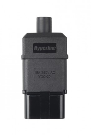 Hyperline CON-IEC320C20 Разъем IEC 60320 C20 220В 16A на кабель, контакты на винтах (плоские выступающие штыревые контакты в пластиковом обрамлении), прямой - фото 4