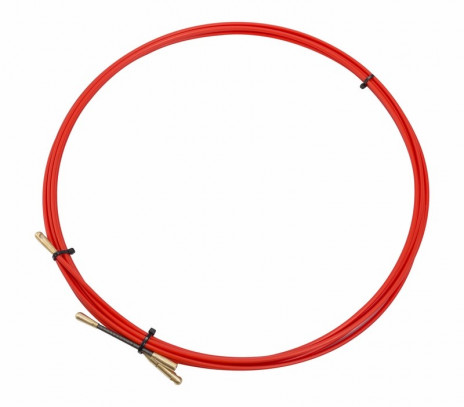 REXANT 47-1005 Протяжка кабельная (мини УЗК в бухте), стеклопруток, d=3,5 мм 5 м, красная