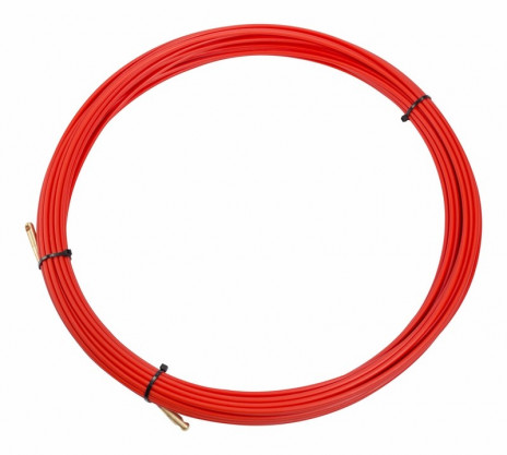 REXANT 47-1020 Протяжка кабельная (мини УЗК в бухте), стеклопруток, d=3,5 мм, 20 м, красная