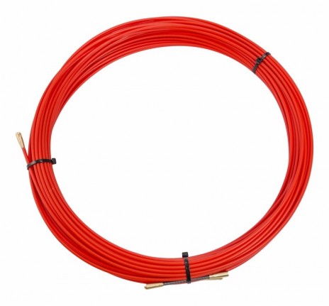 REXANT 47-1030 Протяжка кабельная (мини УЗК в бухте), стеклопруток, d=3,5 мм 30 м, красная