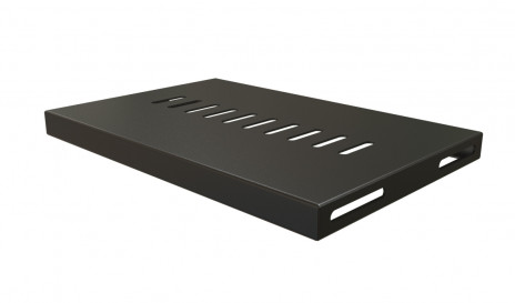 Hyperline SSH3-180-RAL9005 Полка для 10" шкафов TDC/TDB 272 x 180 мм, уст. размер 254 мм, цвет черный (RAL 9005) - фото 2