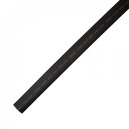 REXANT 23-5206 Термоусаживаемая трубка клеевая 52.0/13.0 мм, (4:1) черная, упаковка 2 шт. по 1 м