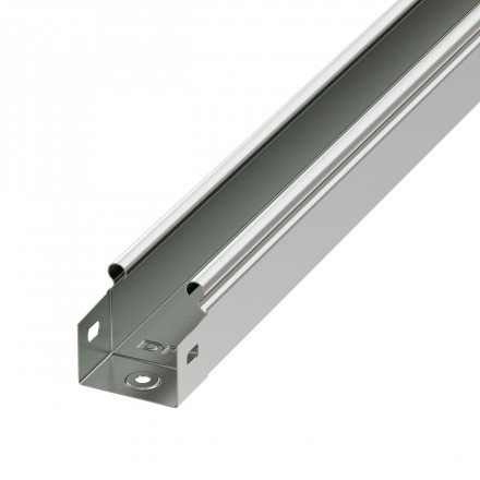 DKC / ДКС 35020HDZ Лоток цельнометаллический 50х50, без перфорации, горячеоцинкованный, толщина металла 0.7мм, длина лотка 3м (цена за 1м)