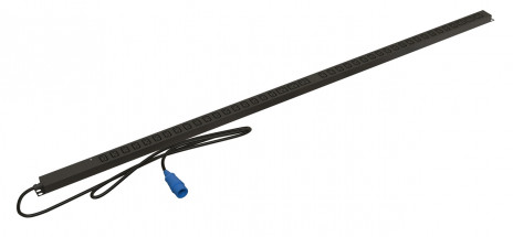Hyperline SHE-36IEC-6BIEC-1I-3PVB Блок розеток, вертикальный, 36 розеток IEC320 C13, 6 розеток IEC320 C19, индикатор питания, кабель питания 3м (3х4.0мм2) с вилкой IEC 60309 32А (2P+E), 250В, корпус алюминий, черный