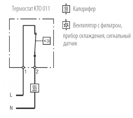 REM KTO 011-2 Терморегулятор (термостат) для нагревателя (–10/+50С) - фото 2