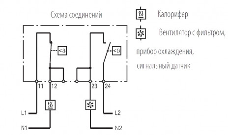 REM ZR 011 Терморегулятор (термостат) сдвоенный (–10/+50С) - фото 4