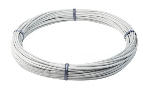 Hyperline FUTP4-C5E-S24-IN-PVC-GY-25 (25 м) Кабель витая пара, экранированный F/UTP, общий экран фольга, категория 5e, 4 пары 24 AWG, 4х2х0,51 мм, однопроволочные жилы, PVC, нг(А)-LS, внутренний -20°C – +75°C, серый, системная гарантия 25 лет