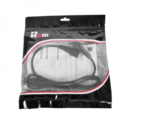 REM R-10-Cord-C13-C14-3 Шнур питания с заземлением IEC 60320 C13/IEC 60320 C14, 10 А / 250 В (3 х 1,0), длина 3 м - фото 3