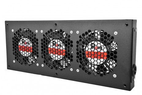 REM R-FAN-3J-9005 Модуль вентиляторный, 3 вентилятора, колодка, цвет черный - фото 2