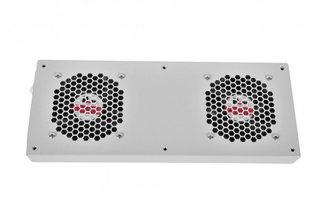 REM R-FAN-2TJ-36V-48V Модуль вентиляторный, 36V-48V, 2 вентилятора с терморегулятором, колодка, серый