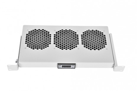 REM R-FAN-3K-1U Модуль вентиляторный 19" 1U, 3 вентилятора, регул. глубина 200-310 мм с контроллером, серый