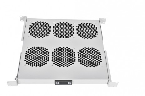 REM R-FAN-6K-1U Модуль вентиляторный 19" 1U, 6 вентиляторов, регул. глубина 390-750 мм с контроллером, серый