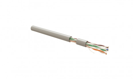 Hyperline UUTP4R-C6-S23-IN-LSZH-GY-305 (АКЦИЯ!) Кабель витая пара, неэкранированный U/UTP, категория 6, 4 пары 23 AWG, 4х2х0,57 мм, однопроволочные жилы, LSZH, нг(А)-HF, внутренний -40°C – +75°C, серый, системная гарантия 25 лет, катушка 305м