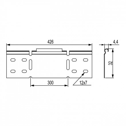 DKC / ДКС LR35300HDZL (Заказная) Упрощенная редукция 300мм, Н35, цинк-ламельная - фото 2