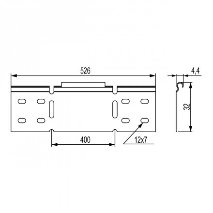 DKC / ДКС LR35400HDZL (Заказная) Упрощенная редукция 400мм, Н35, цинк-ламельная - фото 2