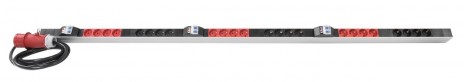 REM R-3x16-24S-I-1420-3-3PN Верт блок розеток Rem-3x16, 3 фазы 16A, инд, 24 S, 1420 мм, вх IEC 309, шнур 3 м, серый