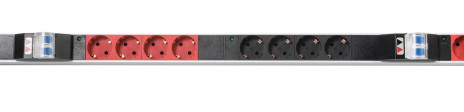 REM R-3x16-24S-I-1420-3-3PN Верт блок розеток Rem-3x16, 3 фазы 16A, инд, 24 S, 1420 мм, вх IEC 309, шнур 3 м, серый - фото 3
