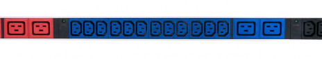 REM R-3x16-36C13-6C19-I-1420-3-3PN Верт блок розеток Rem-3x16, 3 фазы 16A, инд, 36 C13, 6 C19, 1420 мм, вх IEC 309, шнур 3 м, серый - фото 3