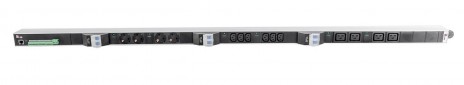 REM R-MC1-32-2x2S-2x3C13-2x2C19-A-1420-K Упр. верт. блок розеток с монит. Rem-MC1 2х2 S, 2x3 С13, 2x2 С19, 32A, алюм., 33-48U, колодка