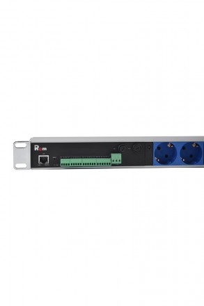 REM R-MC1-32-2x2S-440-K Блок силовых розеток, Shuko х 4, вход колодка, 45х484х60 мм (ВхШхГ), 32А, без шнура, алюминий, с мониторингом - фото 3