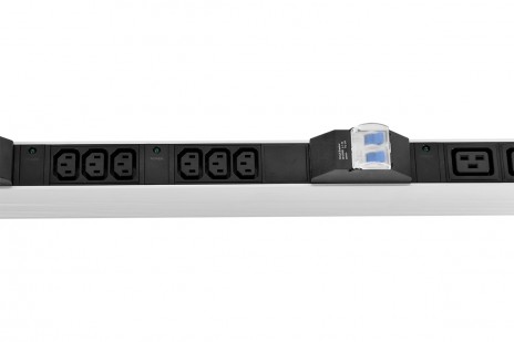 REM R-MC1-32-4x2S-2x3C13-2x2C19-A-1820-K Упр. верт. блок розеток с монит. Rem-MC1 4х2 S, 2x3 С13, 2x2 С19, 32A, алюм., 42-48U, колодка - фото 3