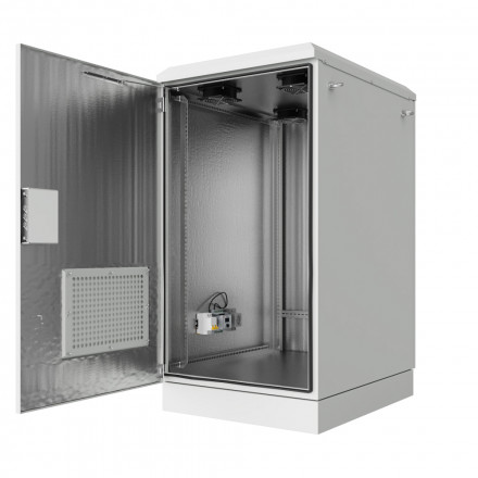 КОЛМЭН SRT03-6060.22-GY Шкаф климатический напольный 19'', IP54, с обогревом и вентиляцией, 22U, 600x600x1205 (ШxГxВ), серый (RAL 7035) - фото 2