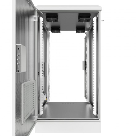 КОЛМЭН SRT03-6080.22.2-GY Шкаф климатический напольный 19'', IP54, с обогревом и вентиляцией, две двери, 22U, 600x856x1205 (ШxГxВ), серый (RAL 7035) - фото 3
