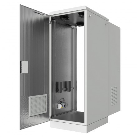 КОЛМЭН SRT03-6080.33.2-GY Шкаф климатический напольный 19'', IP54, с обогревом и вентиляцией, две двери, 33U, 600x856x1697 (ШxГxВ), серый (RAL 7035) - фото 2