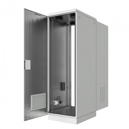 КОЛМЭН SRT03-6080.42.2-GY Шкаф климатический напольный 19'', IP54, с обогревом и вентиляцией, две двери, 42U, 600x856x2100 (ШxГxВ), серый (RAL 7035) - фото 2
