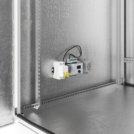 КОЛМЭН SRT03-6080.22-GY-1000K1 Шкаф климатический напольный 19'', IP54, с обогревом и кондиционером, 22U, 600x830x1205 (ШxГxВ), серый (RAL 7035) - фото 3