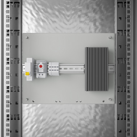 КОЛМЭН SRT03-7090.18.2-GY-800K1 Шкаф климатический напольный 19'', IP54, с обогревом и кондиционером, две двери, 18U, 700x952x1284, серый (RAL 7035) - фото 5