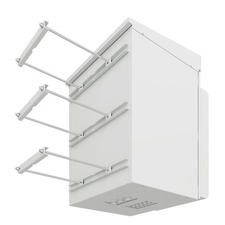 КОЛМЭН SRT01-7060.18-GY-800K1 Шкаф климатический настенный 19'', IP54, с обогревом и кондиционером, 18U, 700x626x985 (ШxГxВ), серый (RAL 7035), с монтажной панелью - фото 4