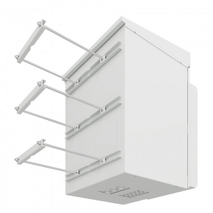 КОЛМЭН SRT01-7060.22-GY-800K1 Шкаф климатический настенный 19'', IP54, с обогревом и кондиционером, 22U, 700x600x1165 (ШxГxВ), серый (RAL 7035), с монтажной панелью - фото 4