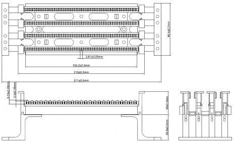 Hyperline 110C-WL-100P 100 парный 110 блок на подставке (без модулей) - фото 2