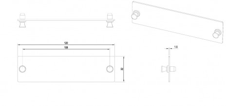 Hyperline FO-FRM-W120H32-BL-BK Панель-заглушка для FO-19BX, цвет черный - фото 2