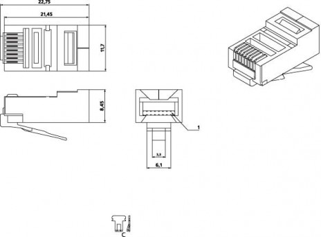 Разъем rj 45 hyperline