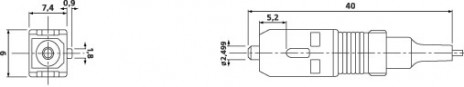 Hyperline SC-MM-0.9 Разъем клеевой SC, MM (для многомодового кабеля), 0.9 мм, simplex, (белый) - фото 2