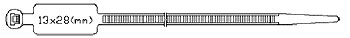 Hyperline GTK-300STC Стяжка нейлоновая неоткрывающаяся, безгалогенная (halogen free), 300x4.8 мм, полиамид 6.6, -40°C - +85°C, с площадкой для маркера (100 шт) - фото 3