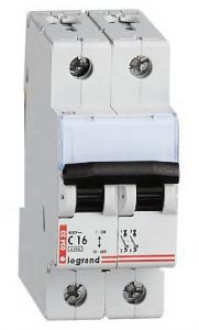 LEGRAND 407277 Автоматический выключатель, серия DX3-E, С16A, 6kA, 2-полюсный