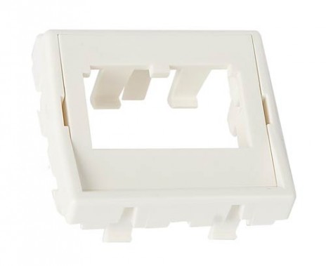 PANDUIT CFPFF2AW Лицевая панель Mini-Com®: адаптер 45х45мм с двухмодульной плоской панелью, французский стандарт (белая)