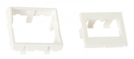 PANDUIT CFPFF2AW Лицевая панель Mini-Com®: адаптер 45х45мм с двухмодульной плоской панелью, французский стандарт (белая) - фото 2