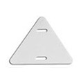 Бирка У136 маркировочная треугольная, 62x55 мм, толщина 0.8 мм, отверстия 11x3.5 мм (100 шт.)